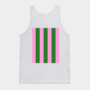 Pink and Green Stripes Tank Top